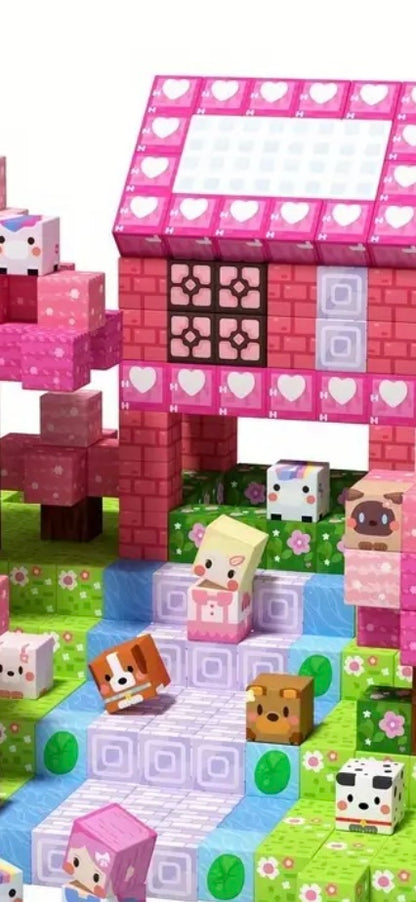 Selevie Magnetische bouwset voor meisjes - Huis en bomen.