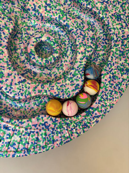 Balansbord met balletjes