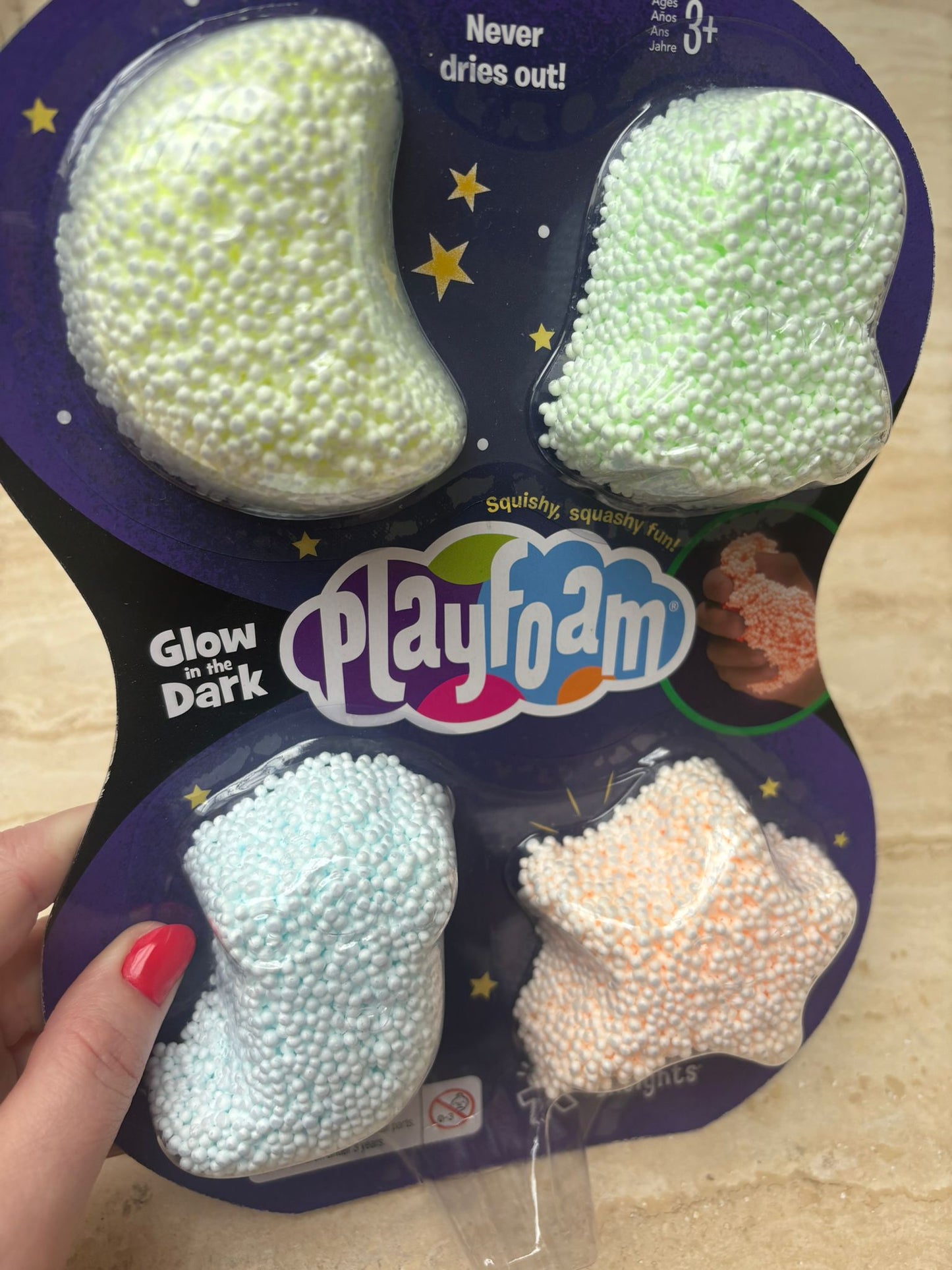 Playfoam glow in the dark 4 stuks