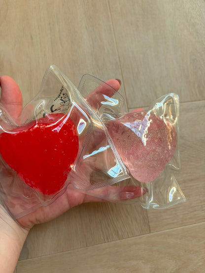 Aardbeien squishy's met glitter 2 stuks
