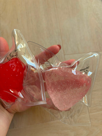 Aardbeien squishy's met glitter 2 stuks