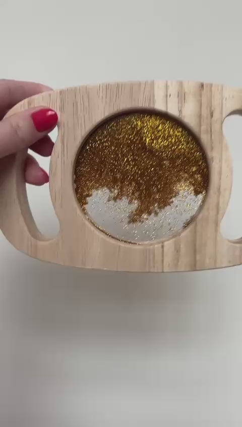 Glitterpaneel goud