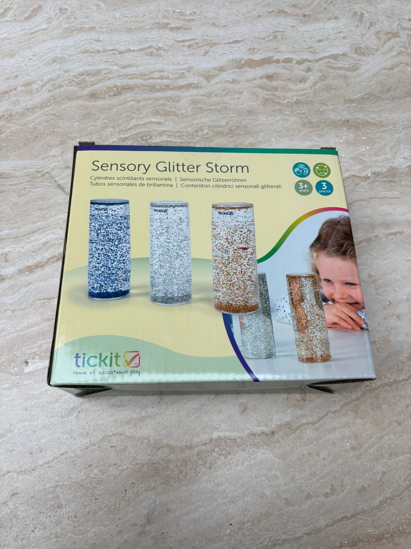 Sensory glitterstorm set - set van 3