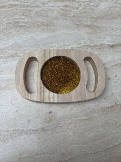 Glitterpaneel goud