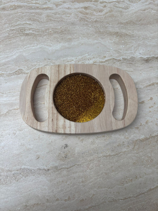 Glitterpaneel goud