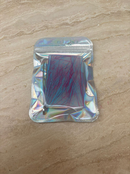 Haarplukmat met pincet paars blauw