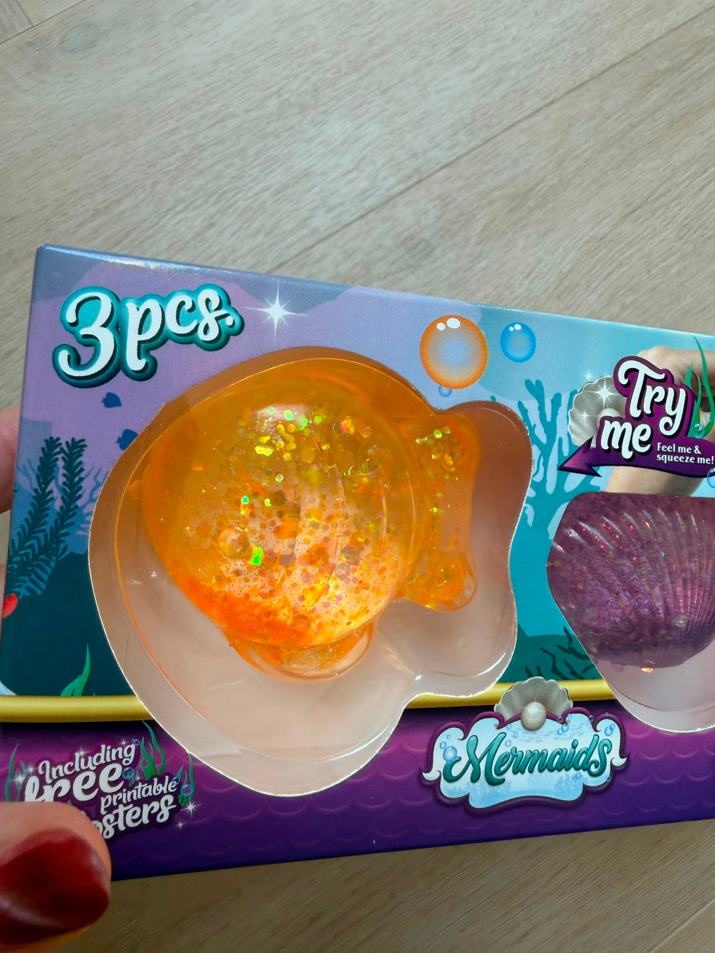 Zeemeerminnen Knijpfiguren zee 6cm 3st