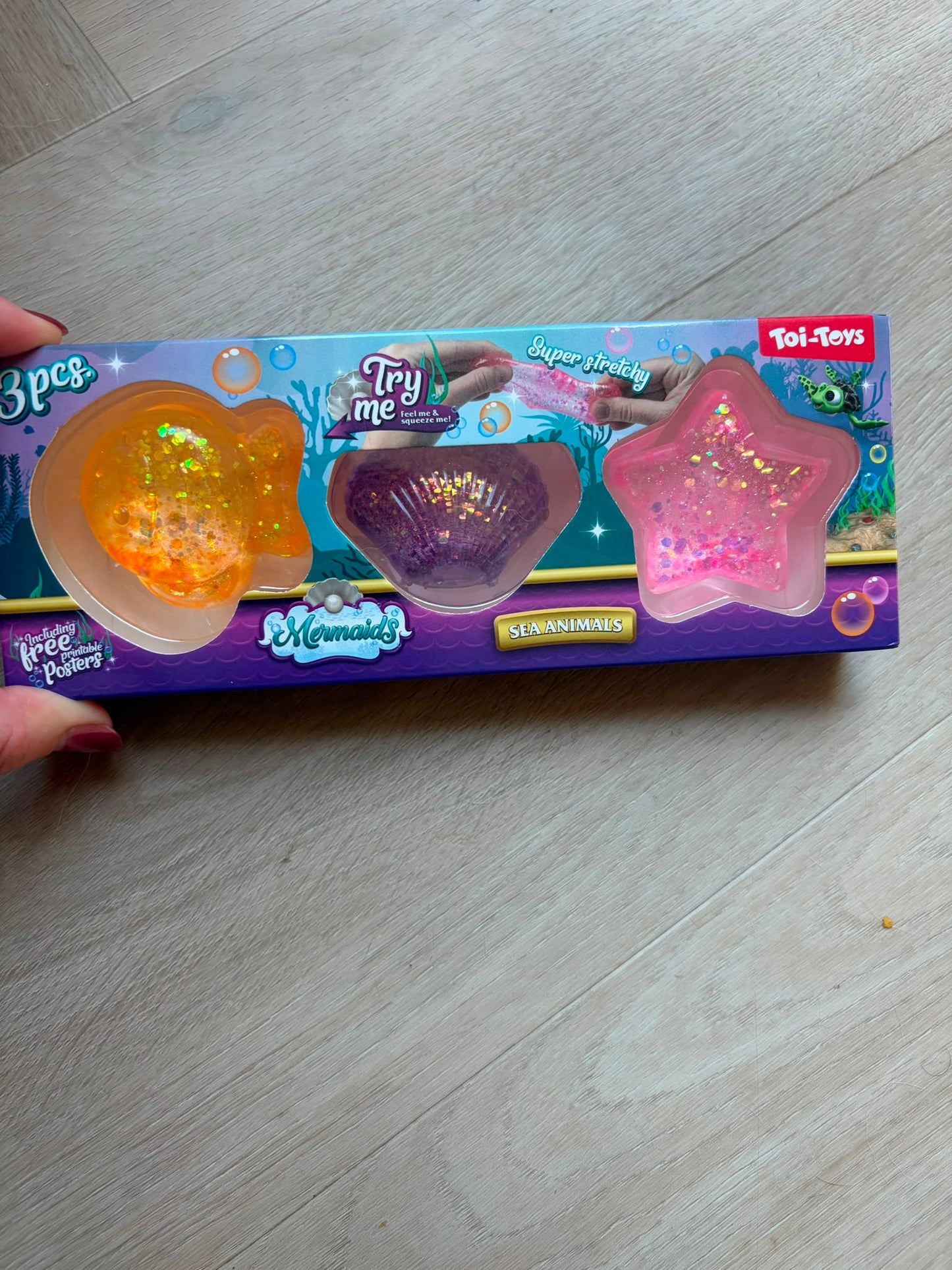 Zeemeerminnen Knijpfiguren zee 6cm 3st